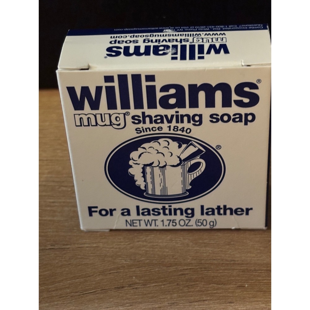 Williams Mug Shaving Soap 1.75 oz Traditional Shave Lather Bar NEW Old Stock